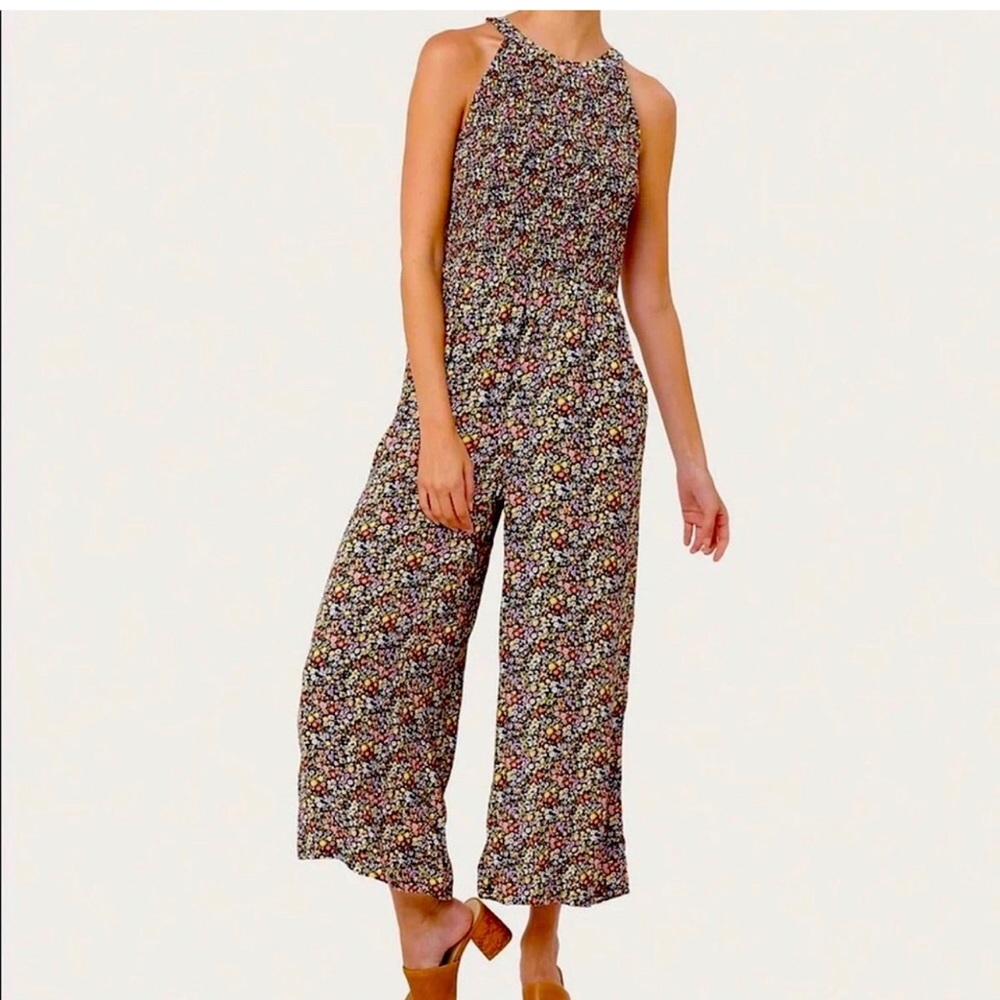 Loft Floral Halter Jumpsuit NWT